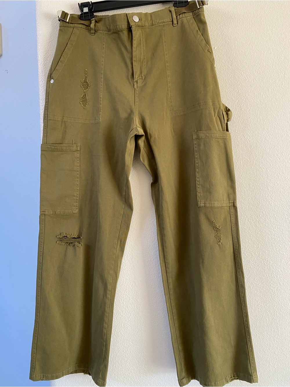 Olive Green Utility Cargo Pants